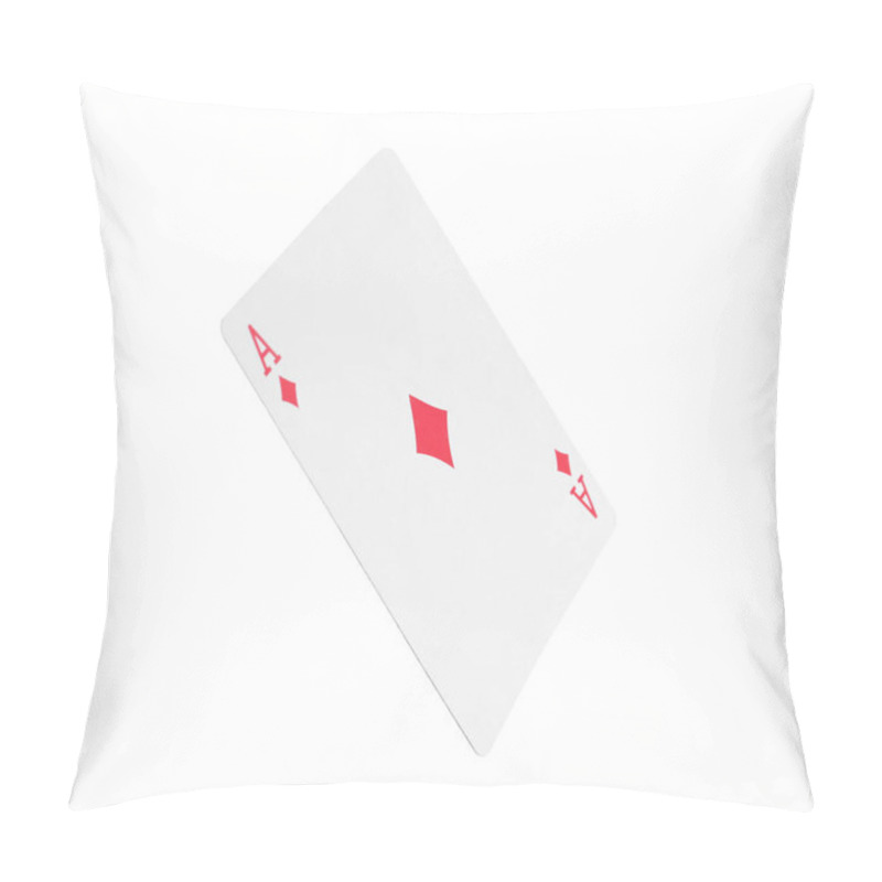 Personality  Playing Card Isolated On White. Poker Game Pillow Covers