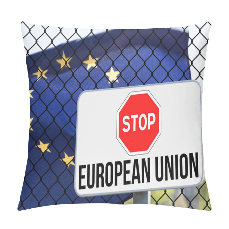 Personality  European Union Flag And Note On The Border Pillow Covers