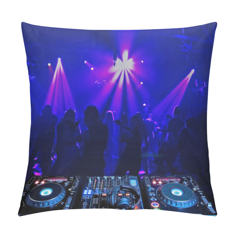 Personality  Dj Mixer And In Nightclub Pillow Covers