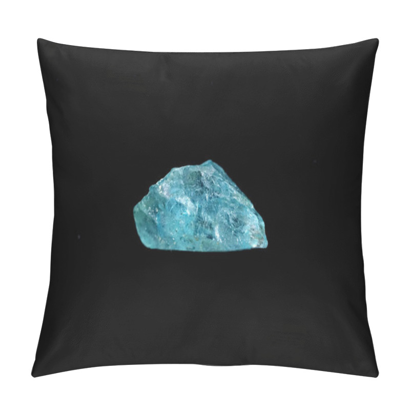 Personality  Apatite Jewel Stone Texture On Black Background. Macro Closeup. Pillow Covers