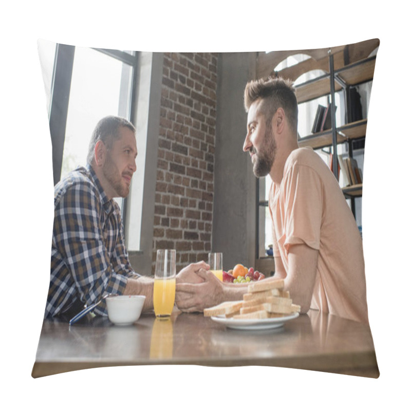 Personality  Gay Couple Having Breakfast  Pillow Covers