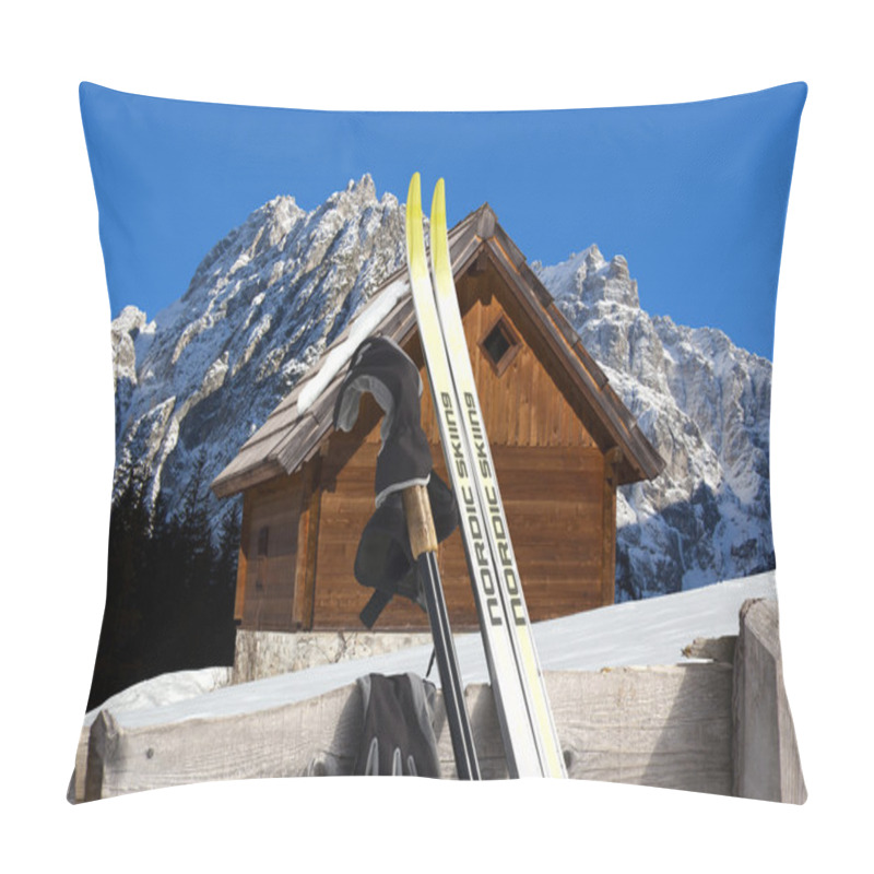 Personality  Nordic Skiing - Mountain Chalet In Winter - Italy Alps Pillow Covers