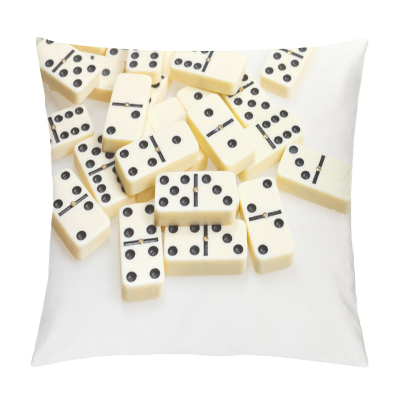 Personality  Scattered Dominoes On White Close Up Pillow Covers