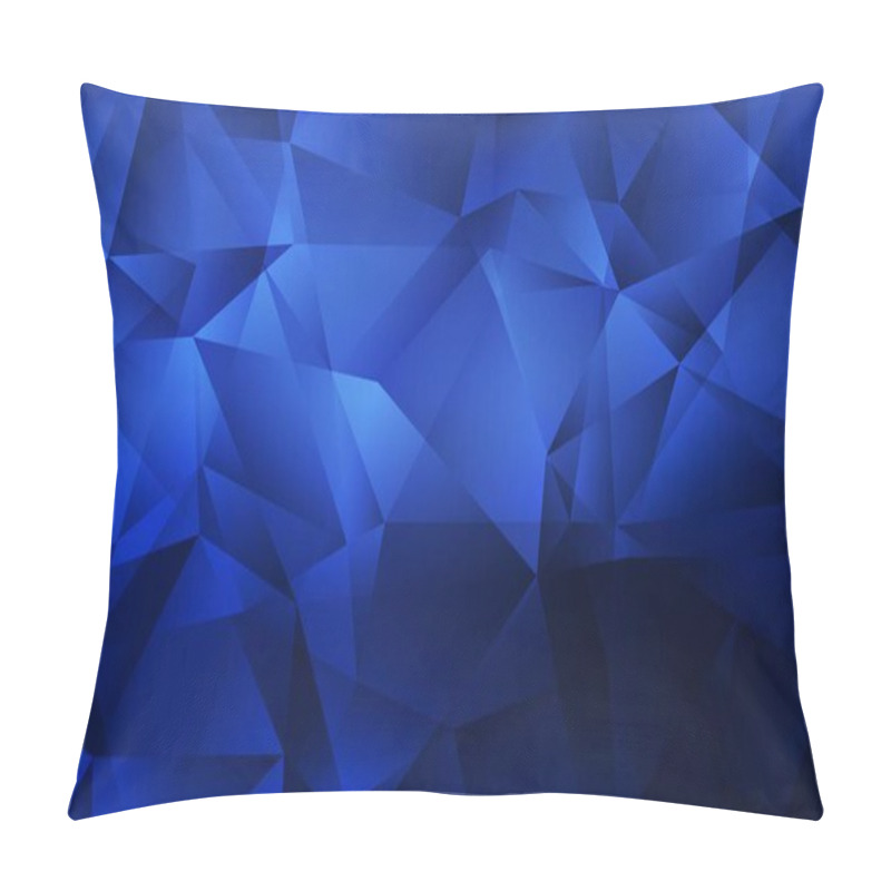 Personality  Dark BLUE Vector Abstract Mosaic Pattern. Shining Polygonal Illustration, Which Consist Of Triangles. New Template For Your Brand Book. Pillow Covers