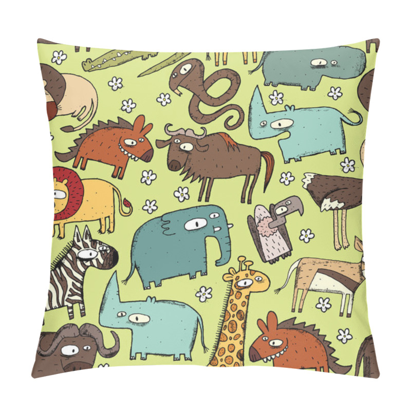 Personality  African Animals Seamless Pattern Pillow Covers