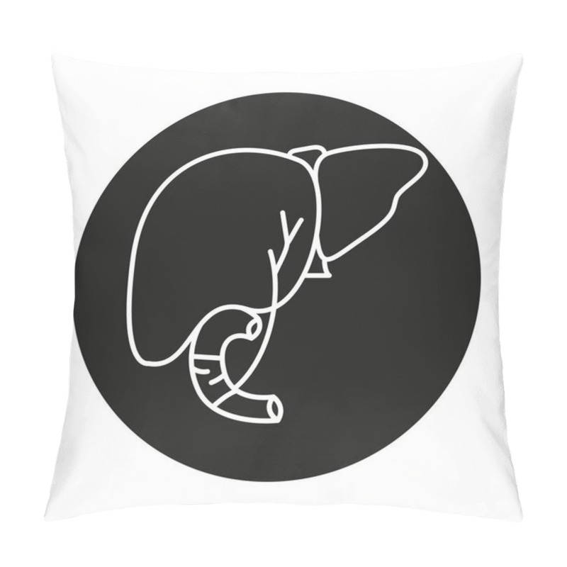 Personality  Cholecystectomy Line Black Icon. Pillow Covers