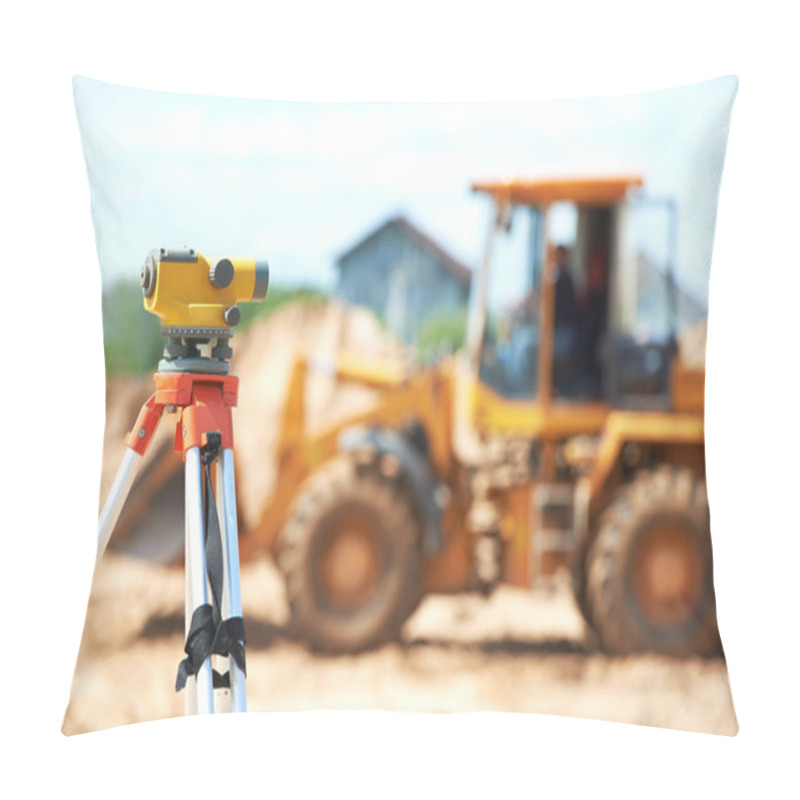 Personality  Surveyor Equipment Level At Construction Site Pillow Covers