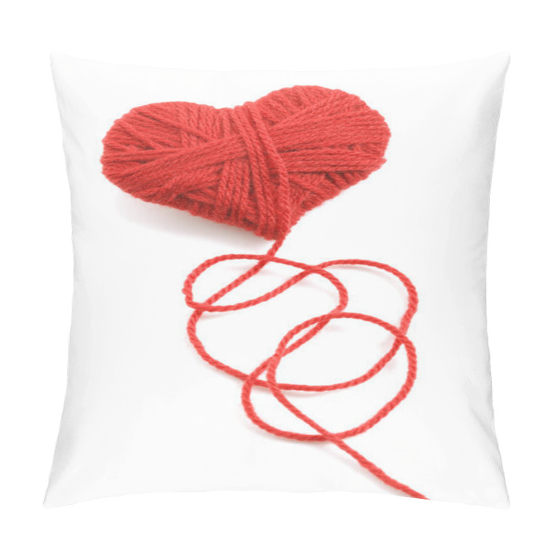 Personality  Yarn Of Wool In Heart Shape Symbol Pillow Covers