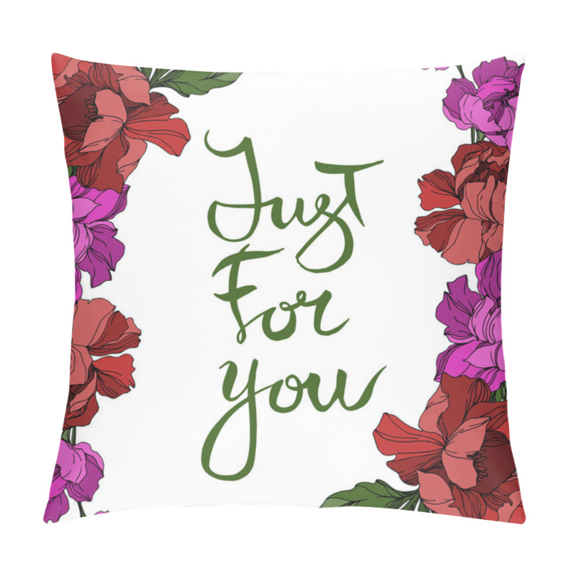 Personality  Vector Peony Floral Botanical Flowers. Black And White Engraved  Pillow Covers