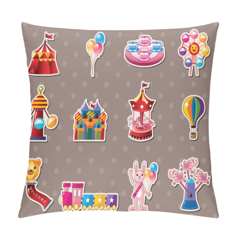 Personality  Cartoon Playground Stickers Pillow Covers