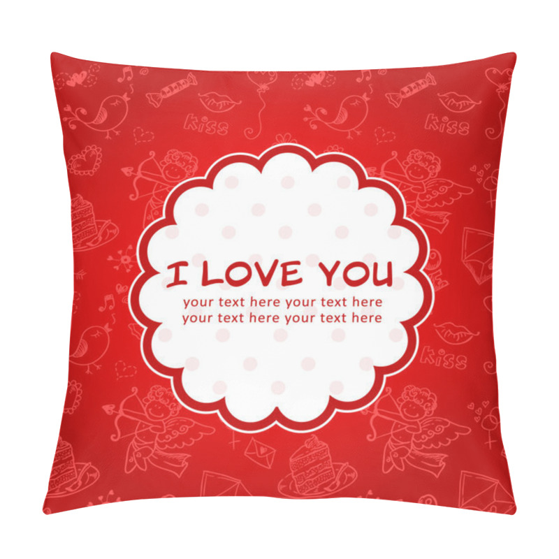 Personality  Doodle Valentine's Day Love Postcard Pillow Covers