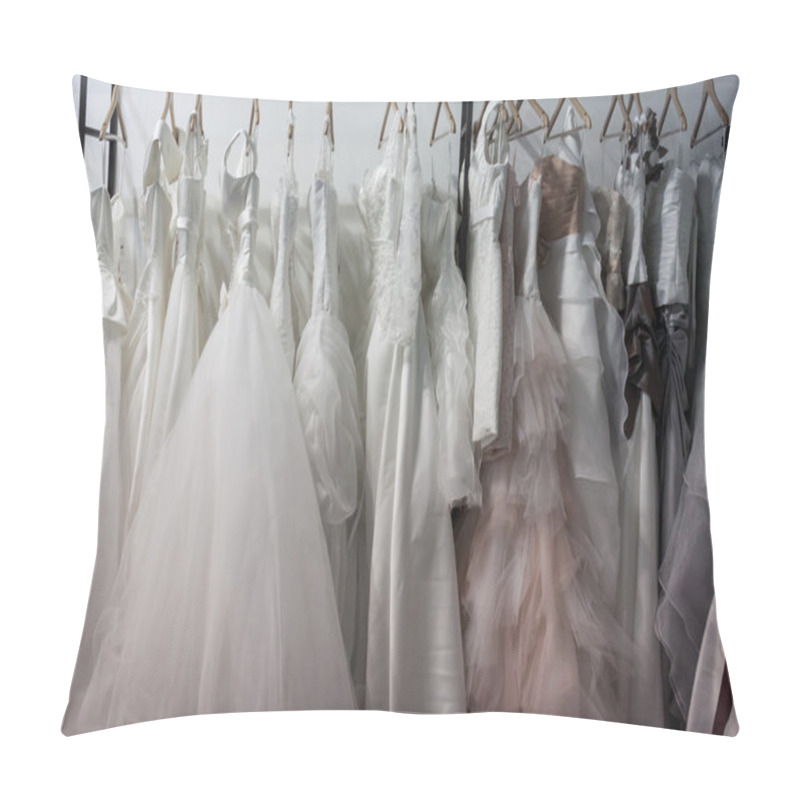 Personality  Wedding Dresses On Display At Mipap Trade Show In Milan, Italy Pillow Covers