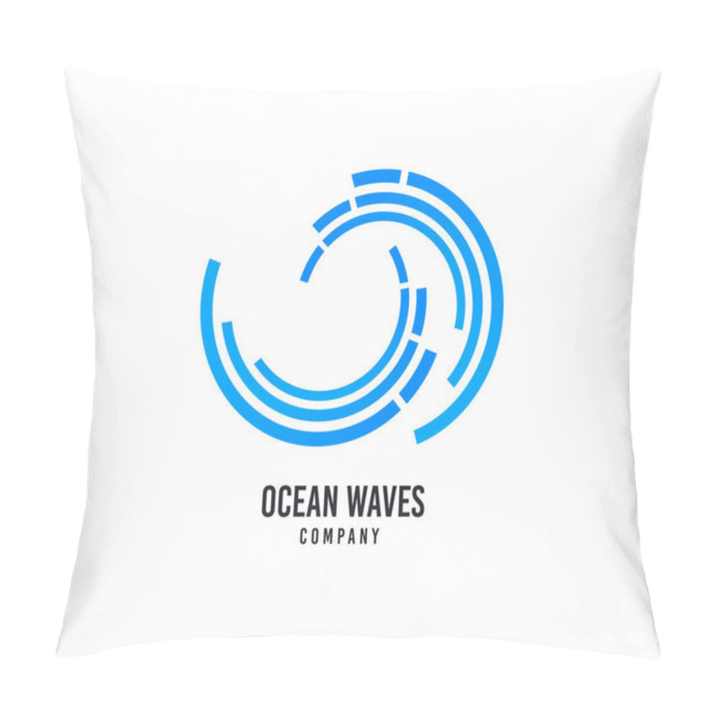 Personality  Wave Logo. Surfing Company Vector Icon. Sea Water Waves Logo. Pillow Covers