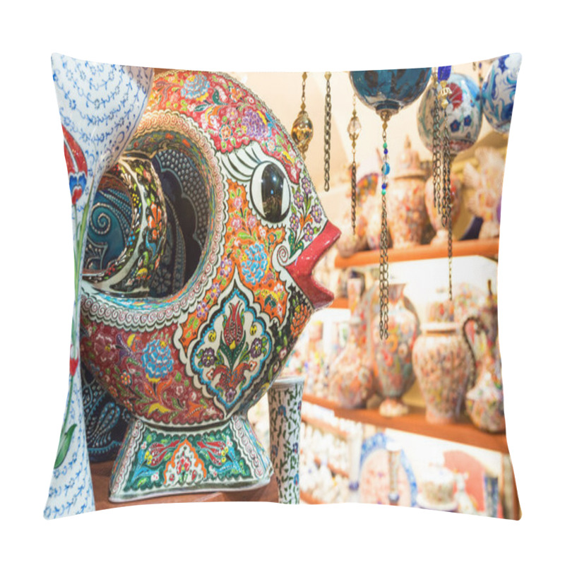 Personality  Turkish Ceramics In The Grand Bazaar In Istanbul, Turkey Pillow Covers