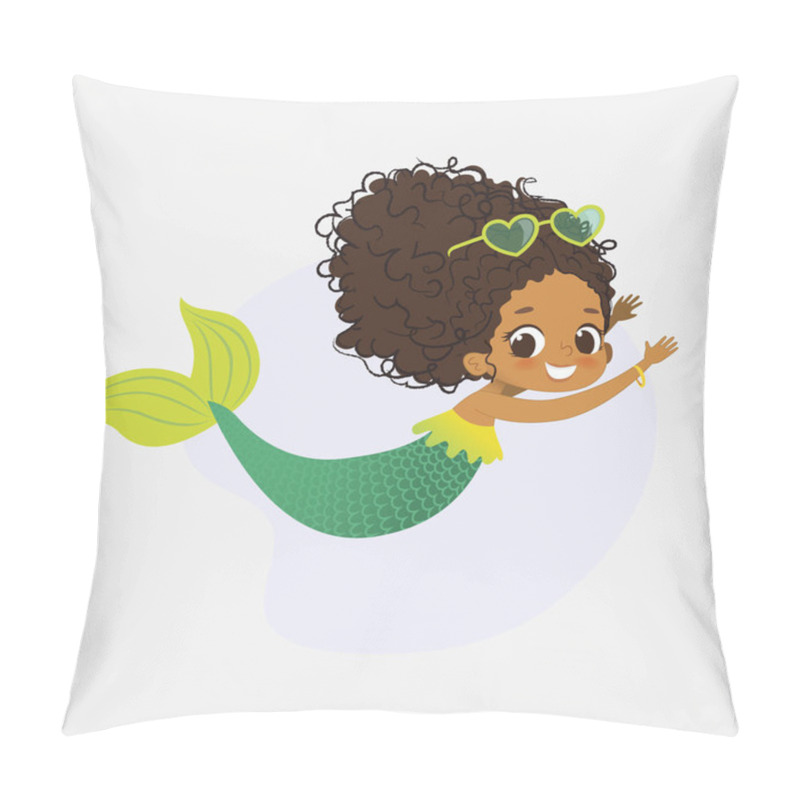 Personality  Mermaid African Character Mythical Cute Girl Nymph Pillow Covers