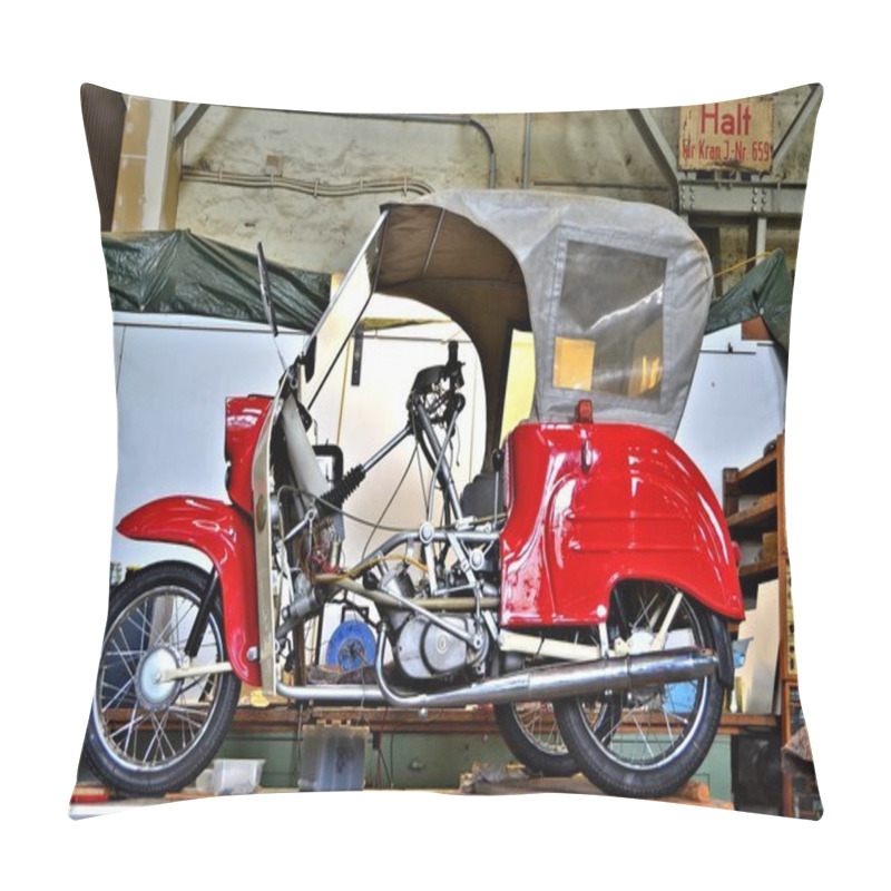 Personality  A Motorcycle With Three Wheels Pillow Covers