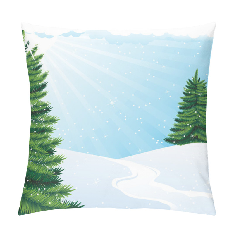 Personality  Winter Solar Landscape Pillow Covers