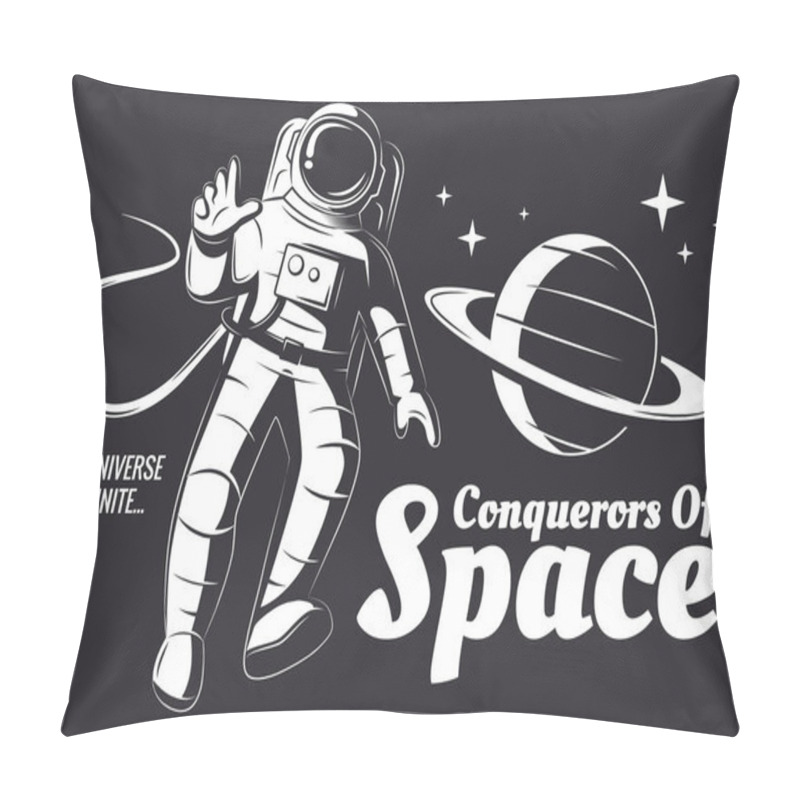 Personality  Vector Astronaut Illustration. Pillow Covers