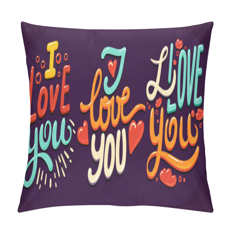 Personality  Hand Drawn Design Elements. Romantic Lettering Quote For Your For Posters, Postcard, Valentine Day. Vector Set Of Love. Happy Valentines Day Sign Pillow Covers