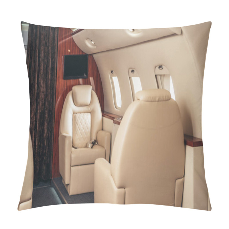 Personality  Luxury, Comfortable And Modern Cabin Of Private Plane  Pillow Covers