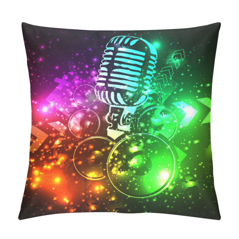 Personality  Microphone Space Background Pillow Covers