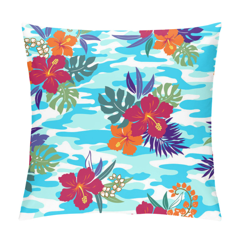 Personality  Repetition Of Hibiscus Pillow Covers