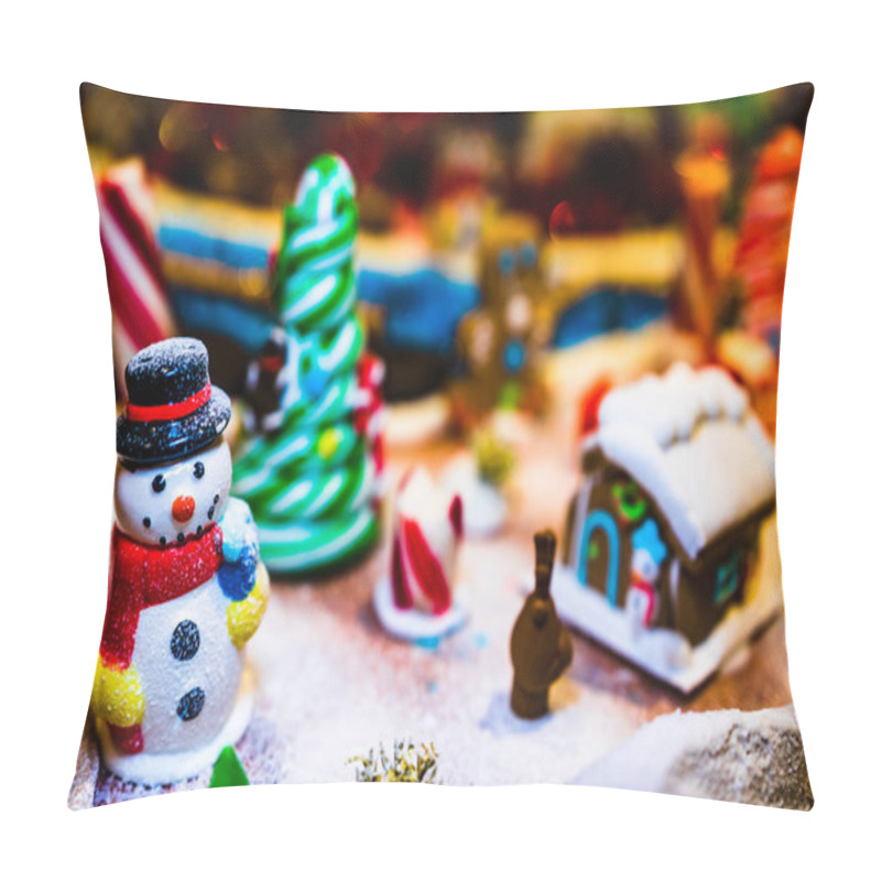 Personality  Christmas Composition With Seasonal Decorations And Ornaments Pillow Covers