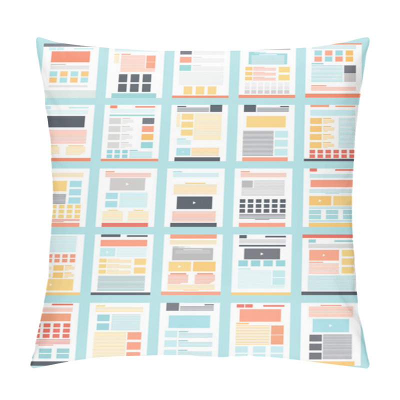 Personality  Collection Of Flat Website Templates Pillow Covers