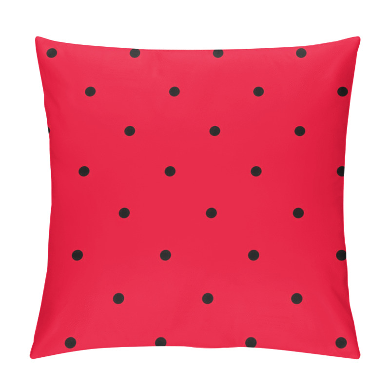 Personality  Seamless Geometric Pattern In  Polka Dots On A Red Background. V Pillow Covers