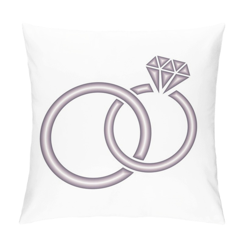 Personality  Wedding Rings Pillow Covers