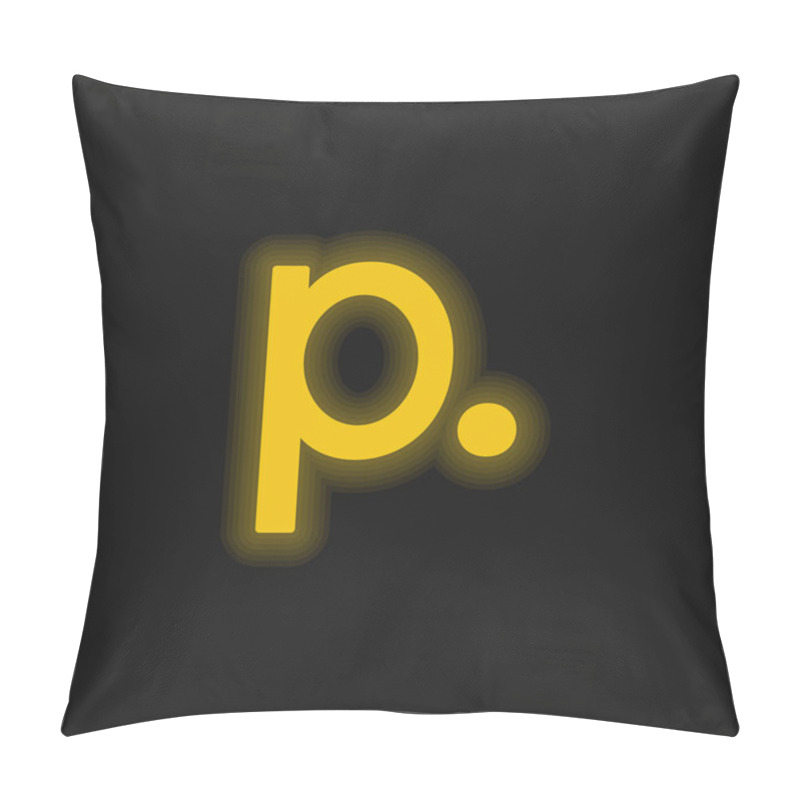 Personality  Belarus Ruble Currency Symbol Yellow Glowing Neon Icon Pillow Covers