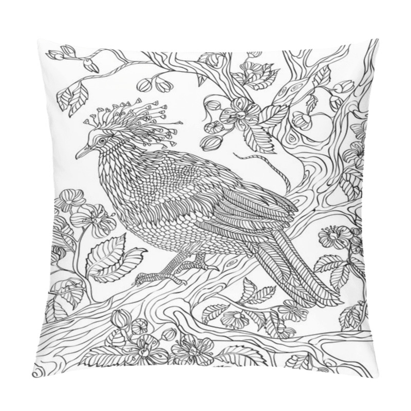 Personality  Crowned Dove On Branch Pillow Covers