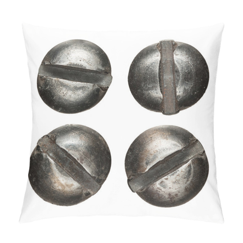 Personality  Old Dark Metal Screw Heads Pillow Covers