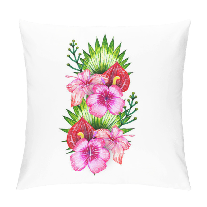 Personality  Flower Exotic Tropical Composition Pillow Covers