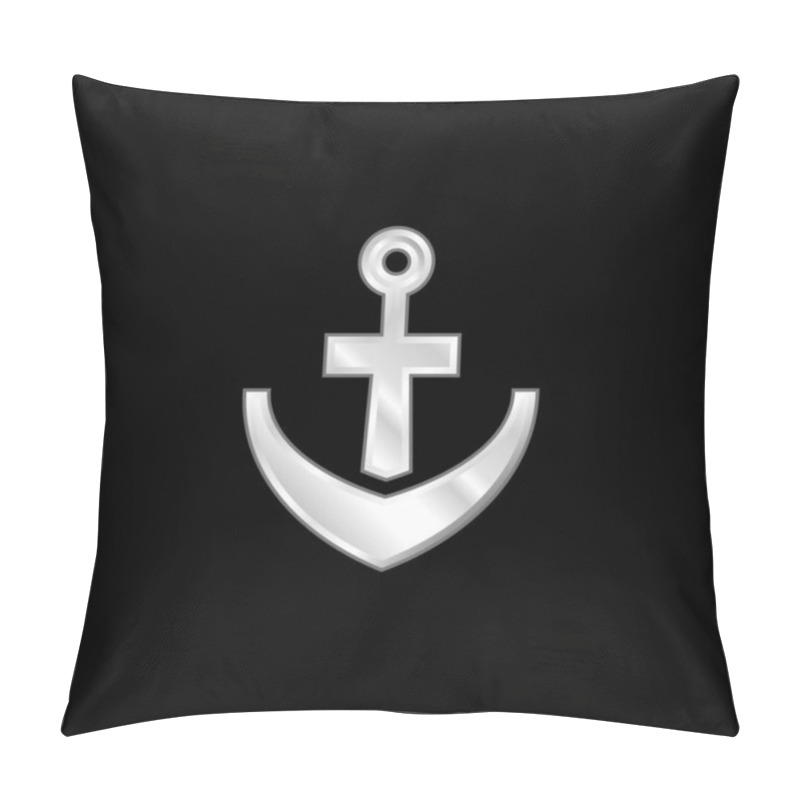 Personality  Anchor Silver Plated Metallic Icon Pillow Covers