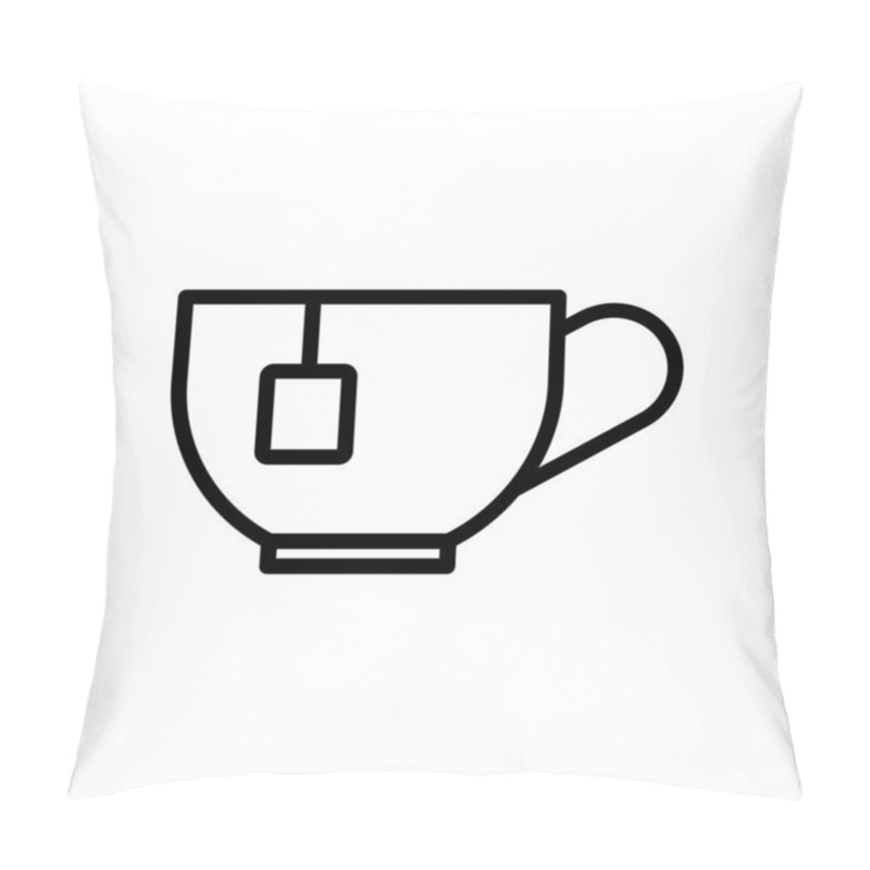 Personality  Teacup Icon Symbol Vector Template Pillow Covers