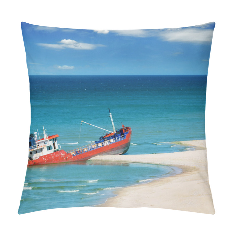 Personality  Fishing Boat Beached Pillow Covers