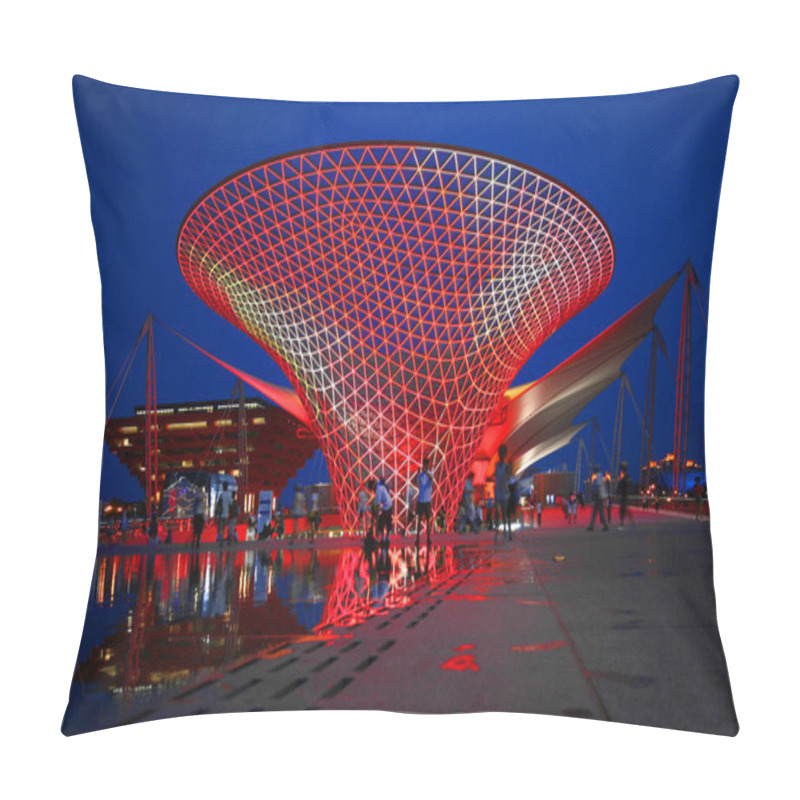 Personality  A Night View Of The Expo 2010 Axis And Chinese Pavilion Pillow Covers