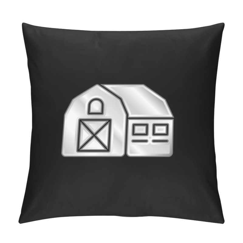 Personality  Barn Silver Plated Metallic Icon Pillow Covers