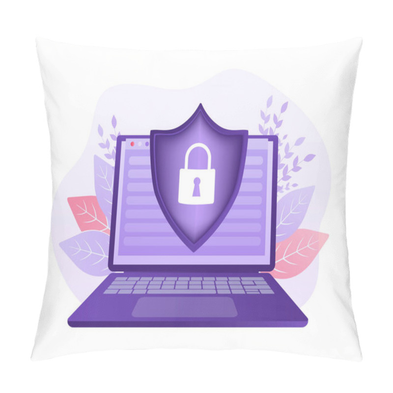 Personality  Network Security Antivirus Vpn Privacy. User Icon Vector. Data Protection. Data Secure. Icon For Concept Design. Isometric Vector. Personal Protection. Pillow Covers