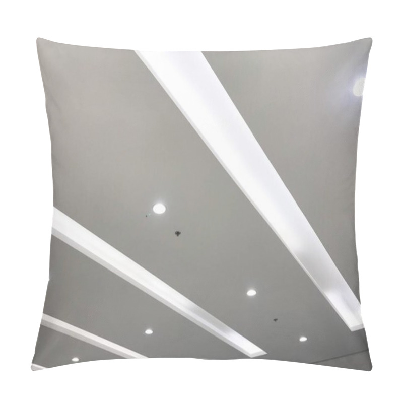 Personality  Emulsion Painted Gypsum Board Suspended False Ceiling Interiors For An Shopping Mall Pillow Covers