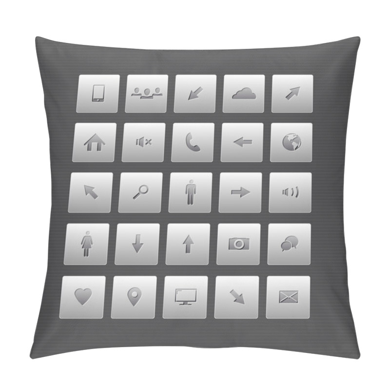 Personality  Computer And Internet Web Icons Buttons Set Pillow Covers