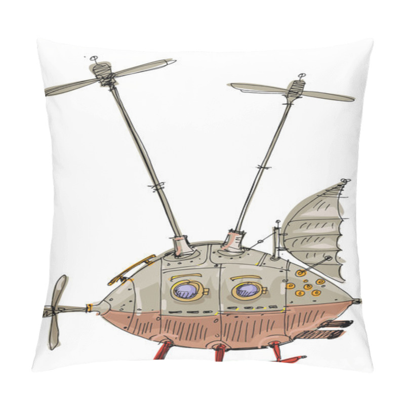 Personality  Steampunk Flight Machine Pillow Covers