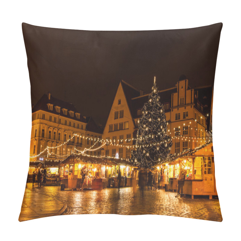 Personality  Tallinn Night Old Town View Pillow Covers