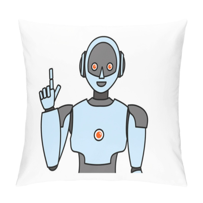 Personality  Illustration Of A Simple Android Robot Pillow Covers