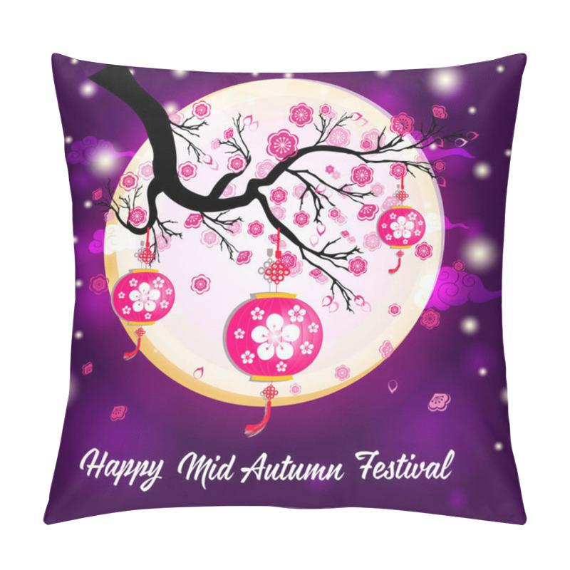 Personality  Traditional Background For Traditions Of Chinese Mid Autumn Festival Or Lantern Festival Pillow Covers