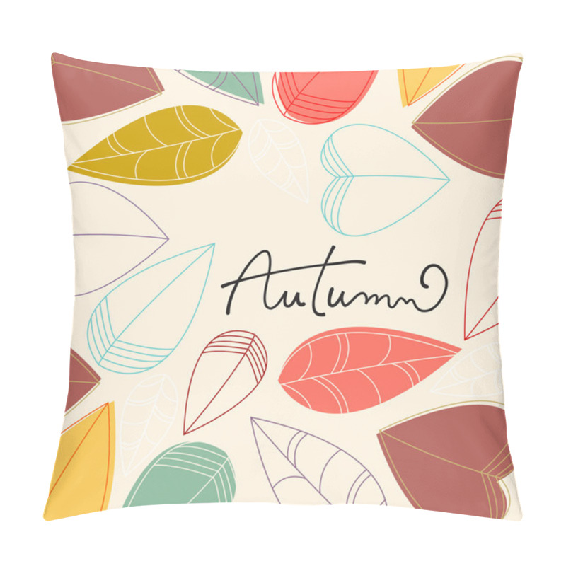 Personality  Cute Autumn Leaves Illustration Pillow Covers