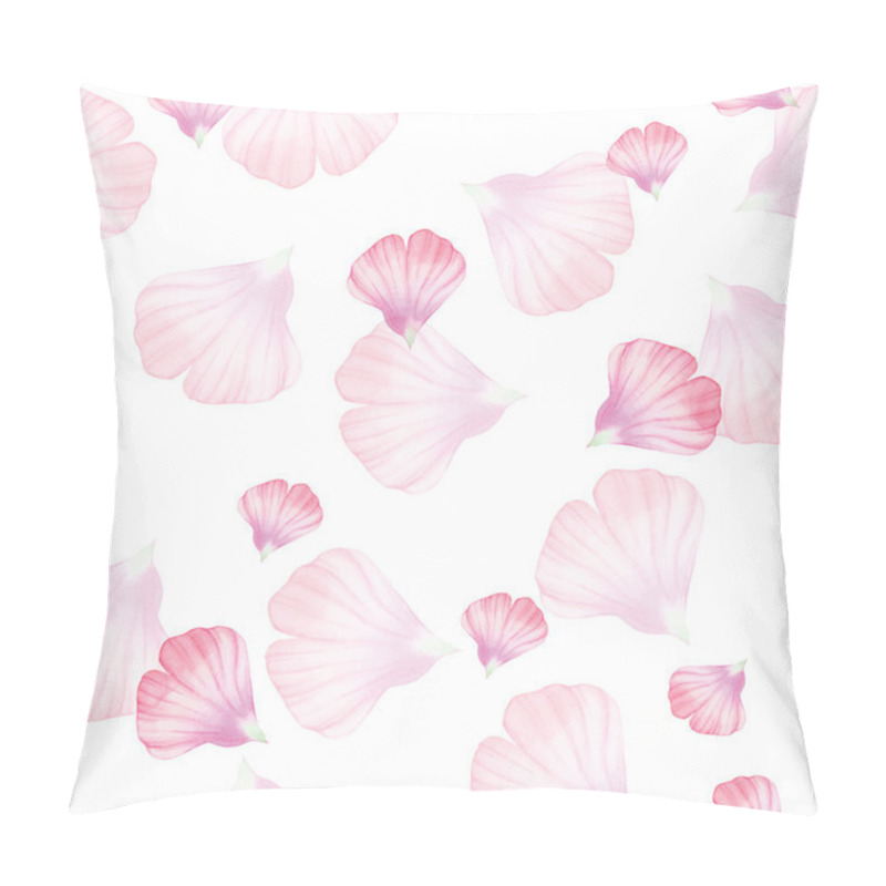 Personality  Seamless Pattern With Pink Flower Petals Pillow Covers