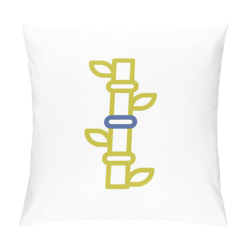 Personality  Bamboo Stem Icon. Concept Of Nature, Sustainability, And Ecology. Pillow Covers