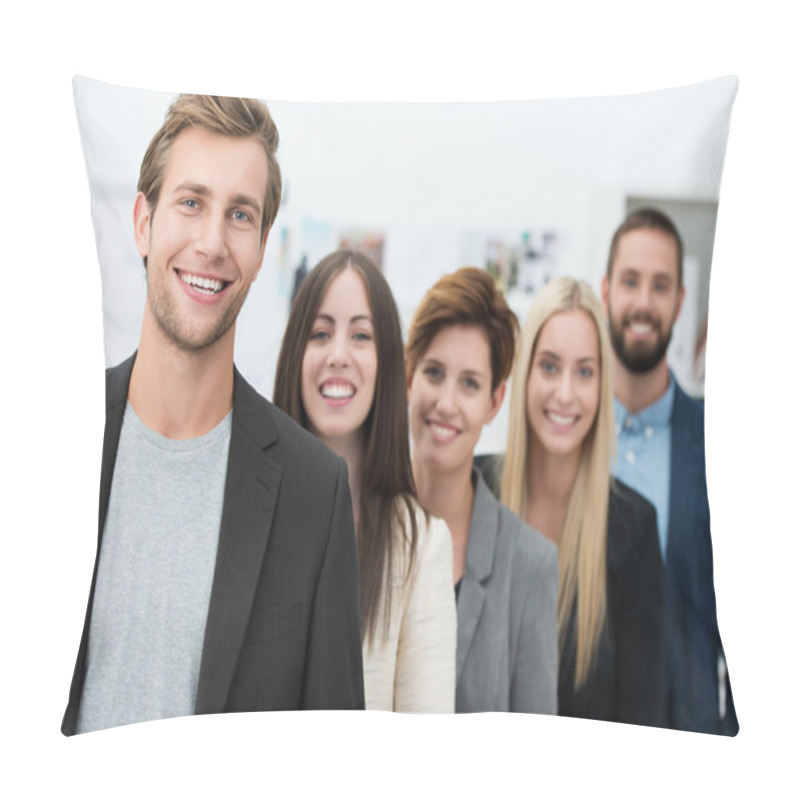 Personality  Happy Motivated Business Team Pillow Covers